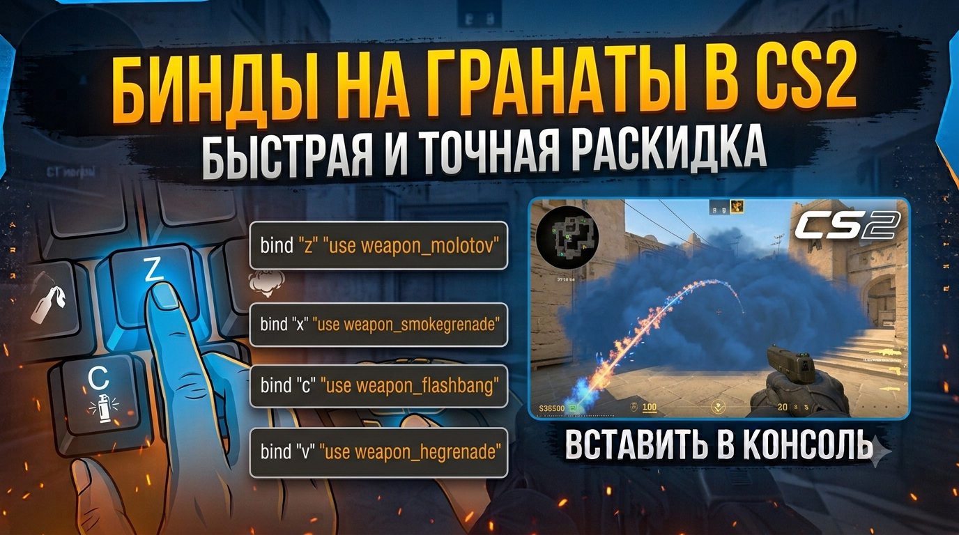 Бинды на гранаты КС2: как мгновенно достать нужную